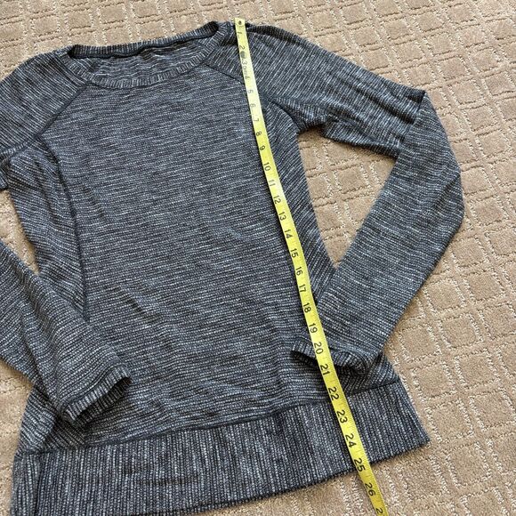 Lululemon Race Your Pace Long Sleeve Running Shirt Women's 6 Gray/Black Gym Run - Picture 7 of 8